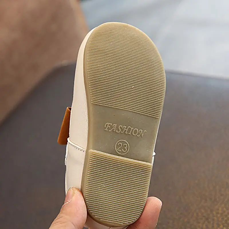 

Children Casual Shoes Girls Butterfly-knot Princess Party Shoes Big Student Girl Shoes for Kids Soft Sole Leather Flats