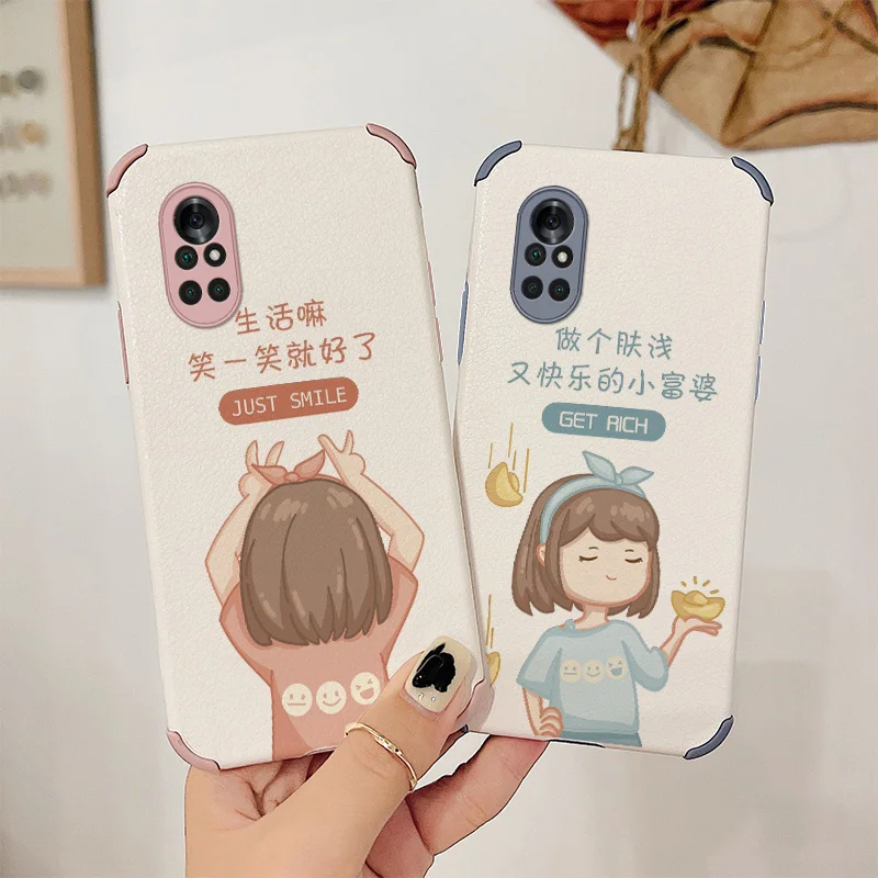 

Scissorhand Girl Phone Case For Huawei Nova 8 8Pro 8SE Nova 7 7Pro 7SE 6 6se 5 5Pro 5Z 5I 5Ipro 4 4E Lambskin Cover