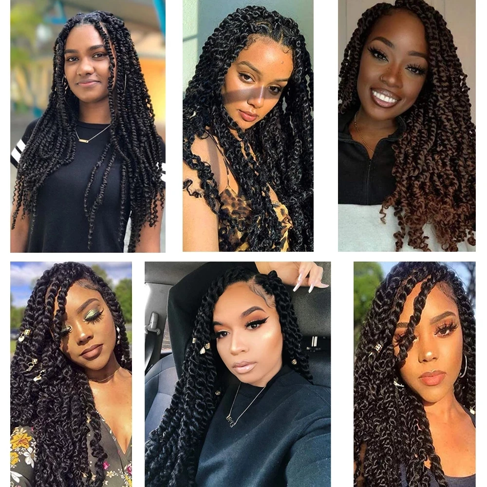 Aidaiya 16inch Passion Twist Hair Synthetic Freetress Water Wave Ombre Crochet Braid Extension Spring For Women |