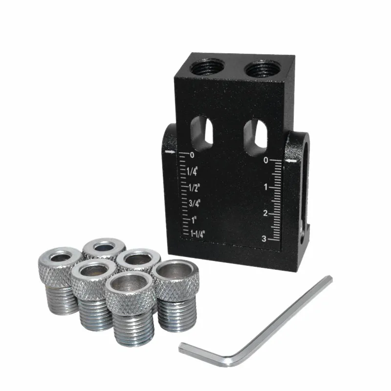 

15Pcs Pocket Hole Screw Jig 15 Degree Angle Woodworking Drill Guide Hole Puncher Locator Jig Drill Bit