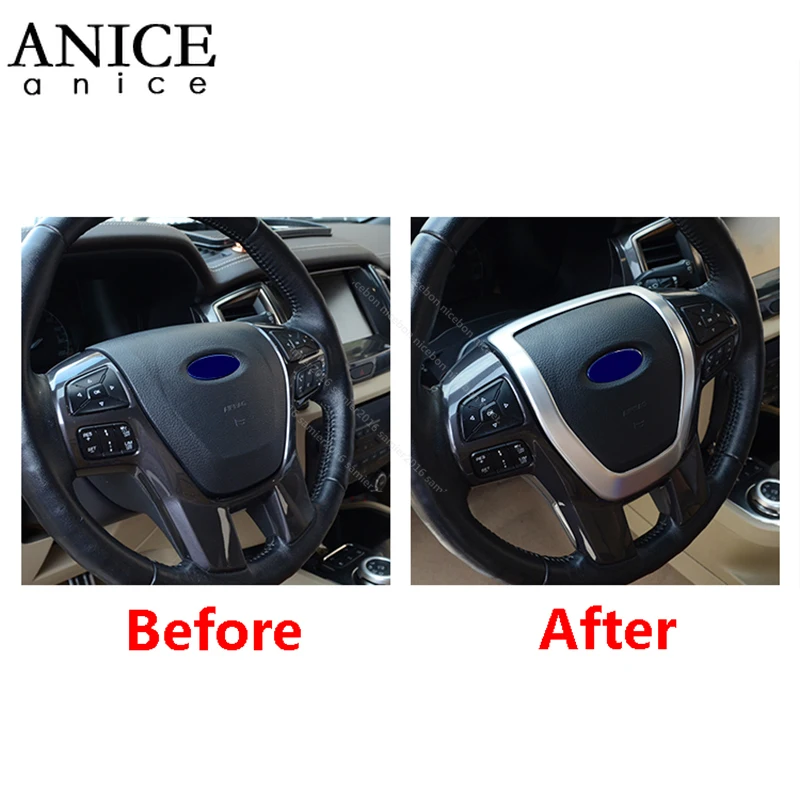 Декоративная крышка для рулевого колеса отделка Ford Ranger Everest ручной работы 2015 2016