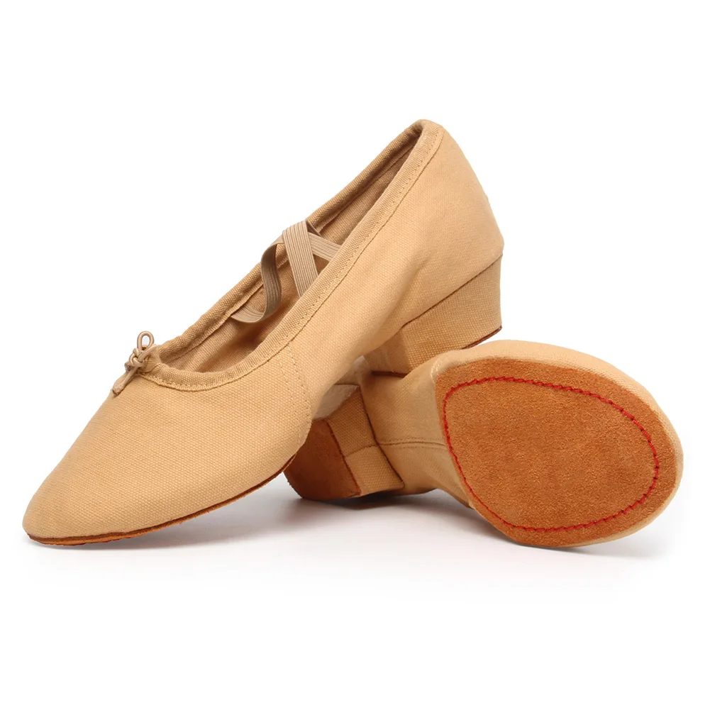 HIPPOSEUS New Ballet Shoes Girls Soft Canvas Non-Slip Children Gym Exercise Dancing Yoga Belly Slippers | Спорт и развлечения