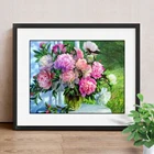 Алмазная 3D вышивка сделай сам, картина с цветами стразы, алмазная живопись, вышивка крестиком, пион, подарок, украшение для стен