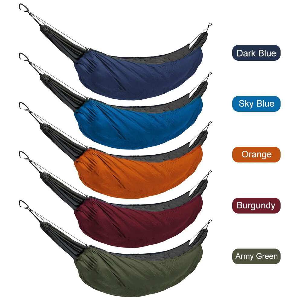 

Portable Outdoor Hammock Hanging Bed Hunting Sleeping Swing Hammock Thermal Hammock for Patio Travel Hiking Camping