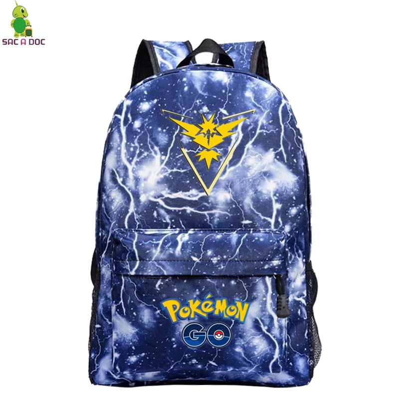 Прозрачный Рюкзаки с логотипом Pokemon, повседневные школьные сумки для студентов, подростковые рюкзаки для ноутбука, дизайнерские дорожные сумки Galaxy Bolsa Escolar - Цвет: Прозрачный