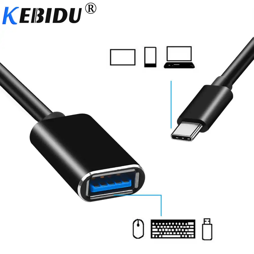 Кабель адаптер Kebidu Type C OTG кабель USB 3 1 папа 0 A мама для Samsung S6 S7 Xiaomi Huawei|Кабели