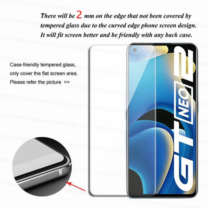 full glue screen protector for realme gt neo2 glass for realme gt neo2 tempered glass 9h camera lens film for realme gt neo2 free global shipping