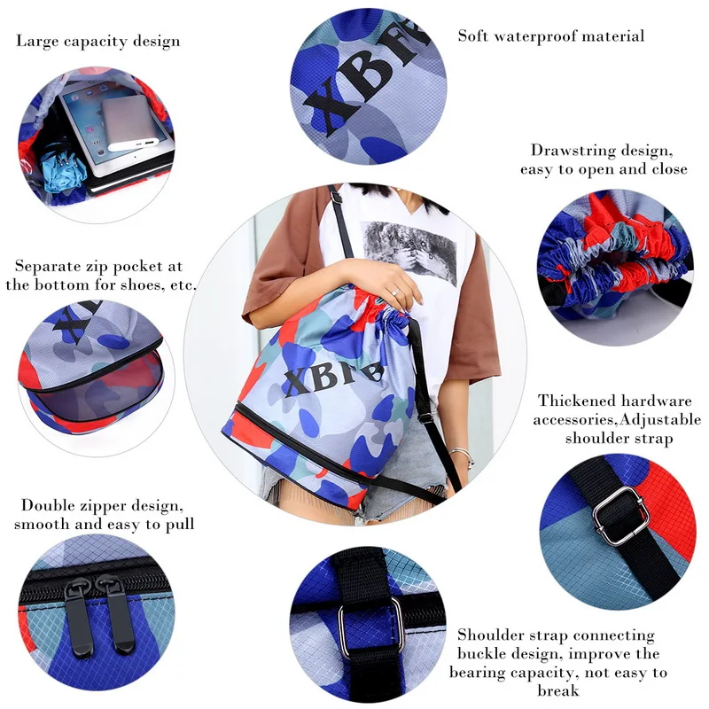 Для мужчин и женщин рюкзак на шнурке спортивный мешок Sackpack портативный