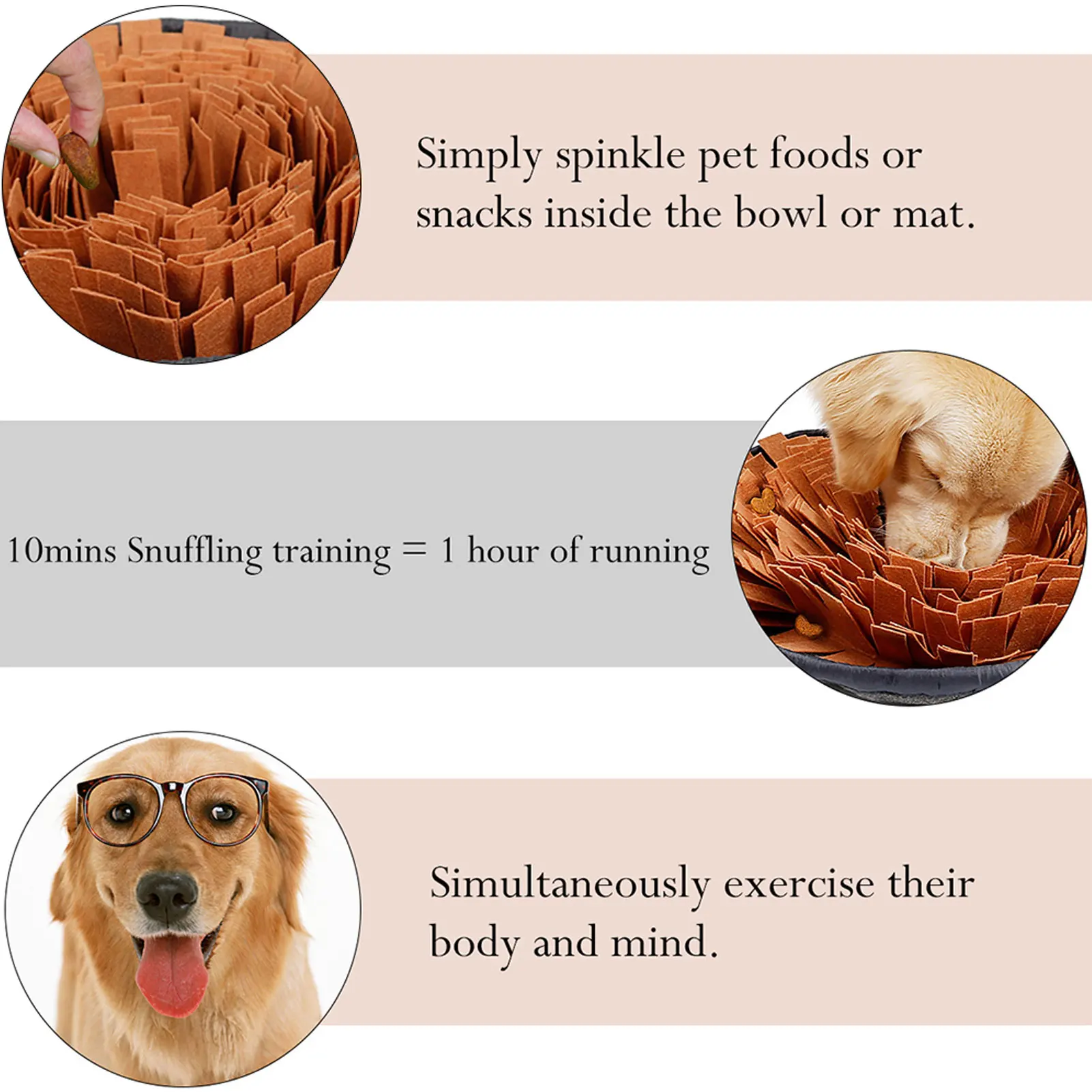 

Dog Snuffle Mat Pet Cat Slow Feeding Mat Puzzle Leak Food Training Nosework Activity Blanket Activity Mat for Foraging Skill