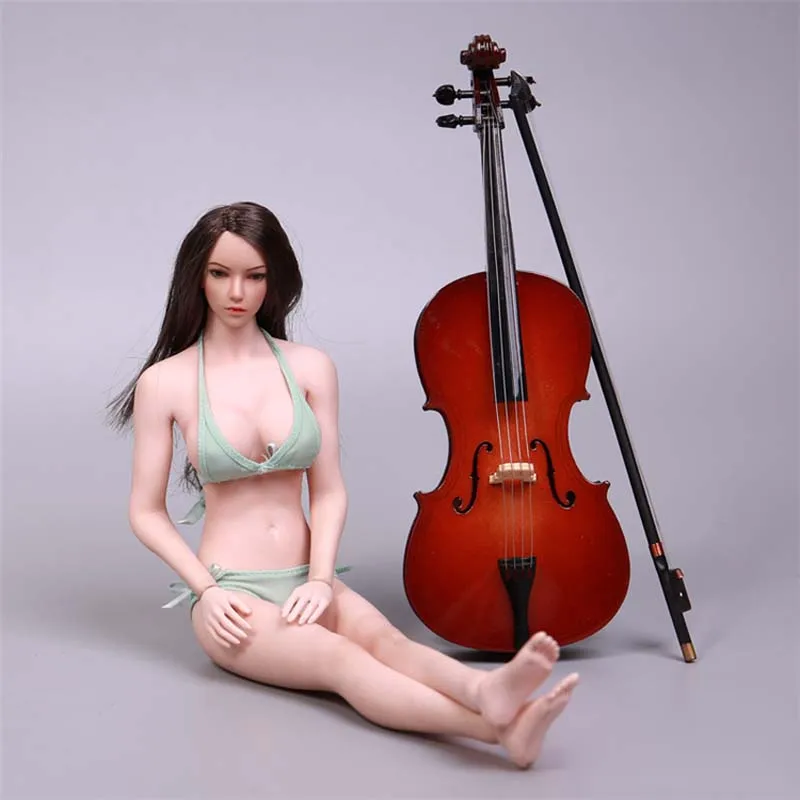 

1/6 Scale Cello Western Musical Instruments Model for 12in Sodlier Action Figure Scene Accessories Toys