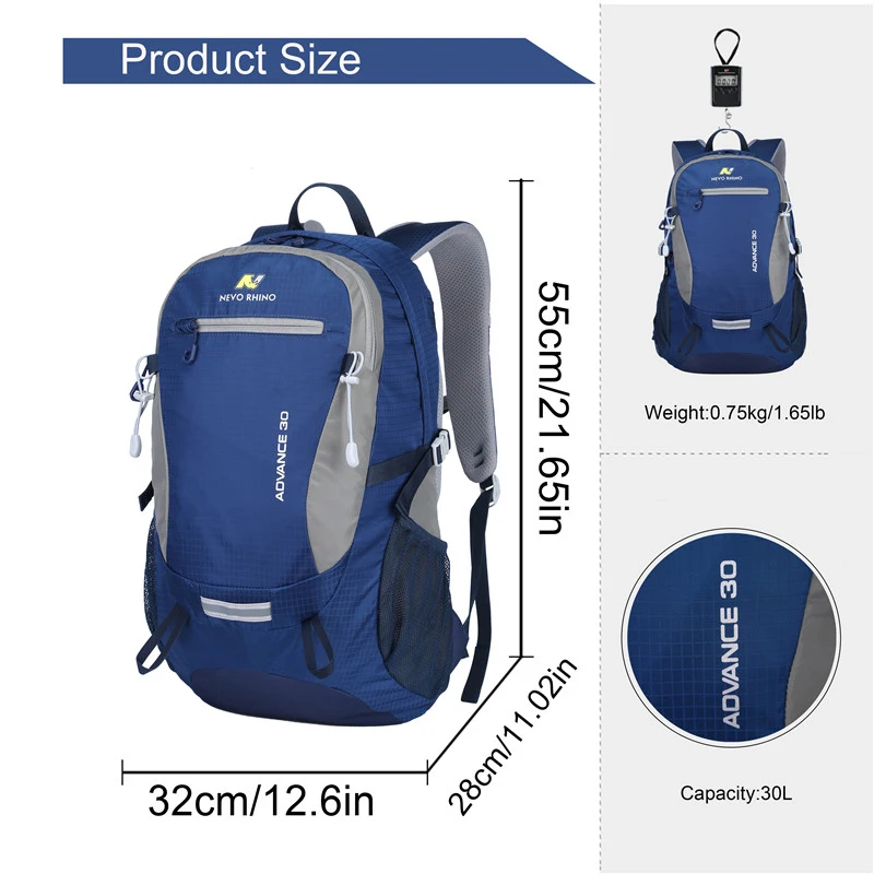 30L NEVO RHINO, водонепроницаемый мужской рюкзак, унисекс, дорожная сумка, походный, для альпинизма, альпинизма, кемпинга, рюкзак для мужчин