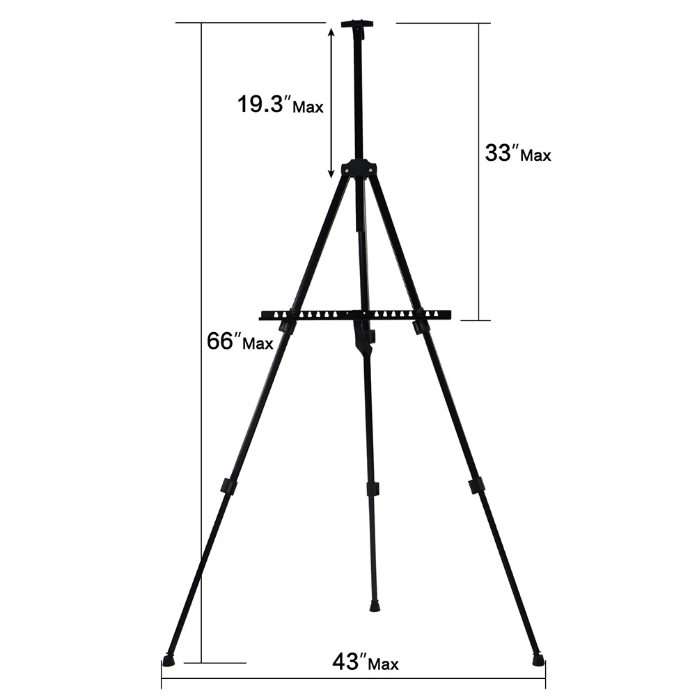 

Art Display Board Stand Painting Easel Folding School Metal Tripod Students Telescopic Portable Craft Supplies Adjustable Height