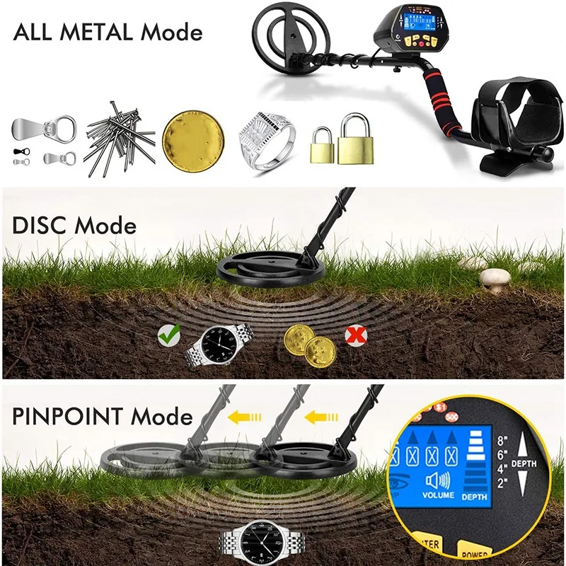 

Portable Easy Installation Underground Metal Detector Sensitivity Jewelry Treasure Gold Metal Detecting Tool