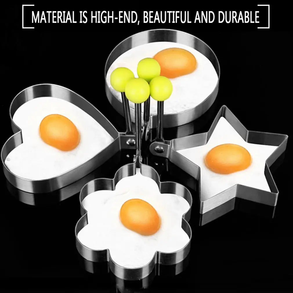 Милое яйцо форма из нержавеющей стали сердца звезды круглая омлетная печенье