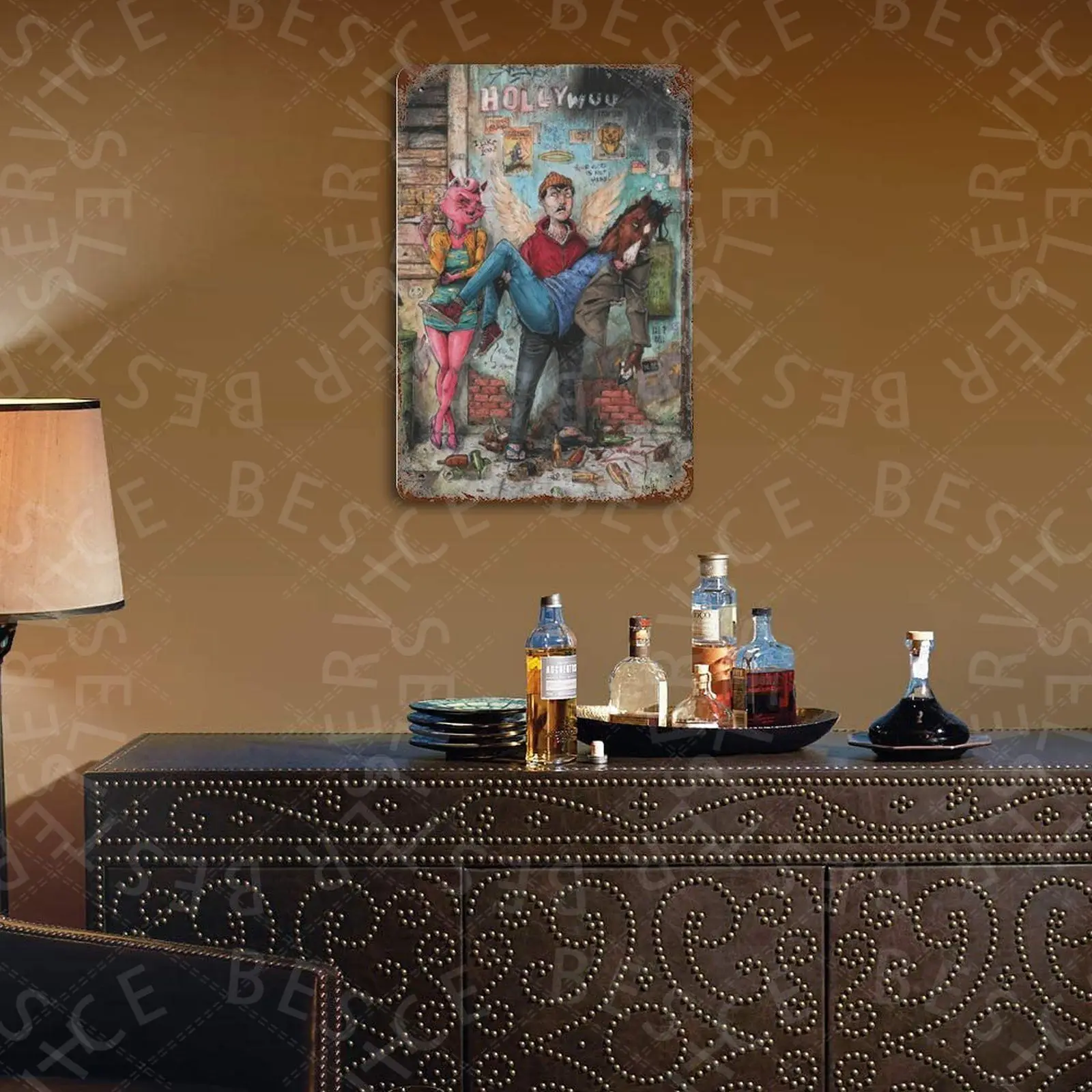 

Bojack Horseman Tin Sign Plaque Tin Sign Metal Plate Wall Decor Bar House Club Decorative Iron Painting