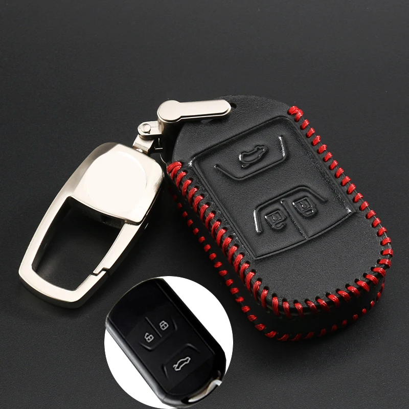 Новинка 2019 чехол для автомобильного ключа из натуральной кожи Chery Tiggo 3 / 5 Arrizo