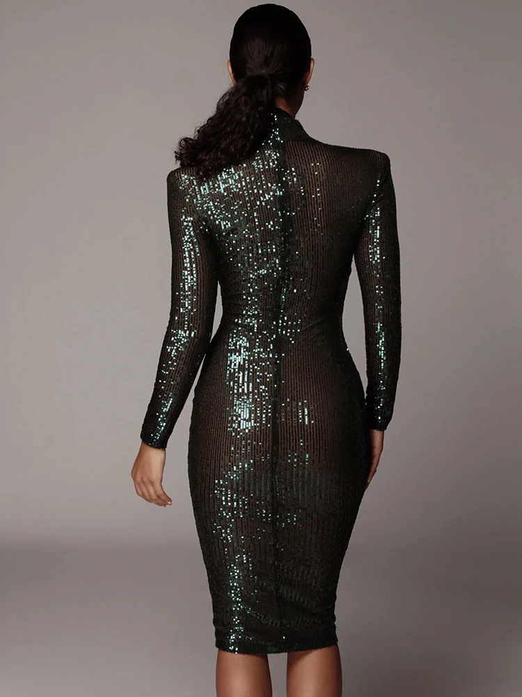 Блестящее платье с блестками VC бесплатная доставка сетчатая Лоскутная водолазка