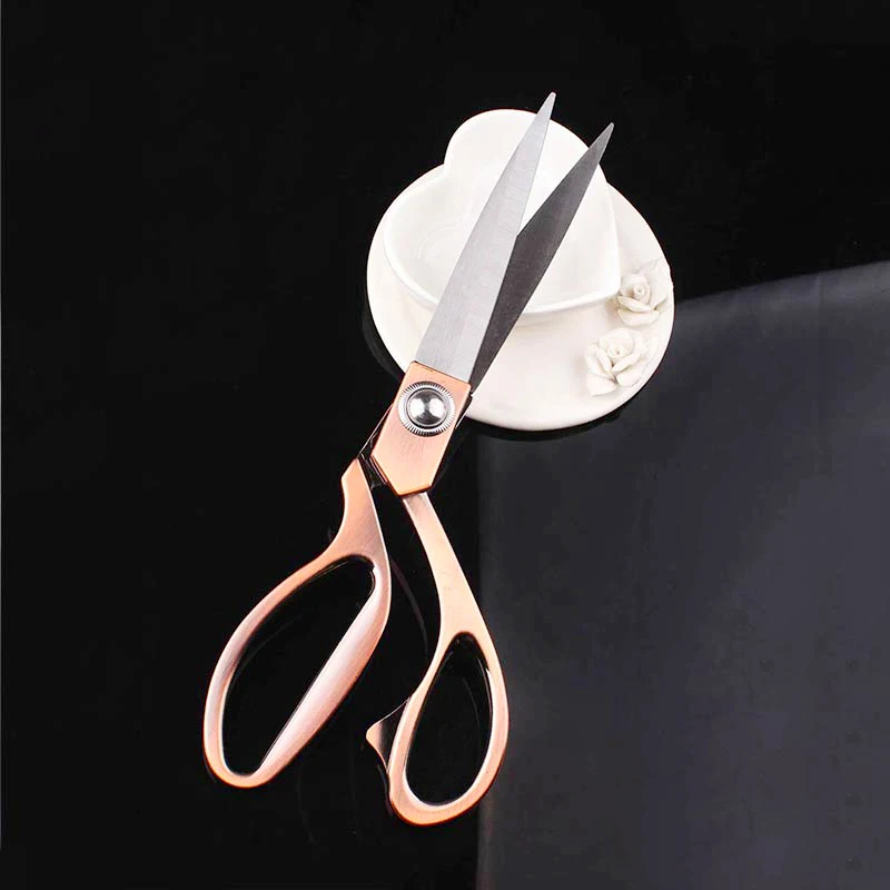 Золотые ножницы профессиональные швейные острые из нержавеющей стали