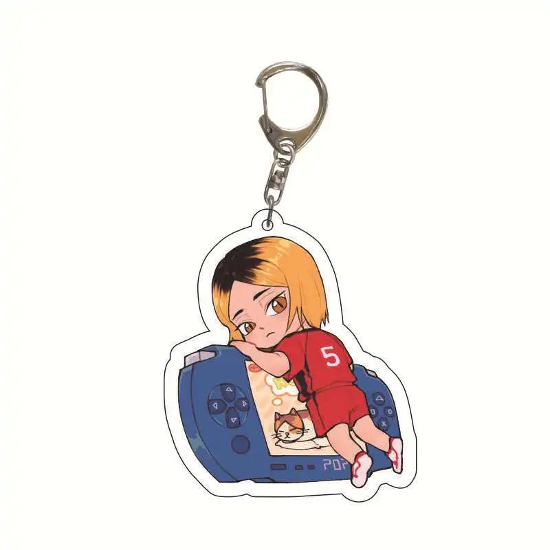 Cartoon Volleyball Boy Key Chain Ring Anime Haikyuu!! Keyring Cute Keychain Sleutelhanger New Accessories Pendant Gift | Украшения и