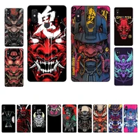 maiyaca japanese oni hannya samurai demon mask phone case for xiaomi mi 8 9 10 lite pro 9se 5 6 x max 2 3 mix2s f1