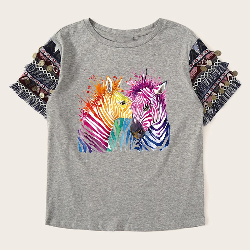 Набор двойных Zebra Patches утюжок для перекачки термобелье детей цветные стираемые