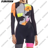 suboman womens triathlon short sleeve cycling jersey sets skinsuit maillot ropa ciclismo bicycle clothing shirts go jumpsuit