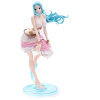 24cm nefeltari vivi blue long haired princess pvc action figures op nami luffy collectibles model toys