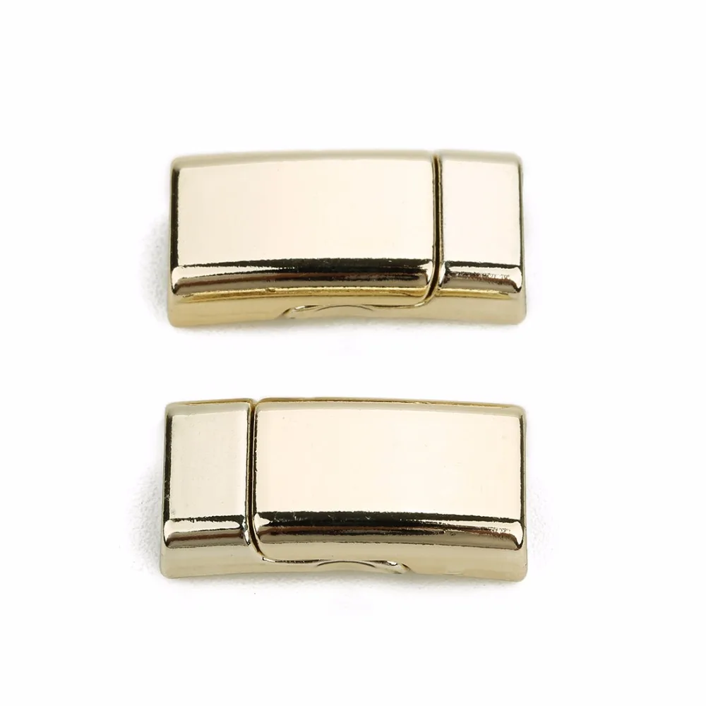 

5 Pcs/Lot Alloy Magnetic Clasps Fit 10X4.5mm Flat Leather Cord Bracelets Connectors For Buckle DIY Jewelry Making Accessories