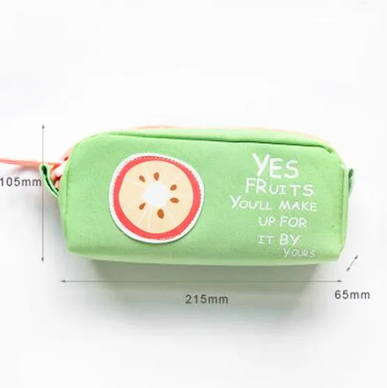 3 Fashion PU leather Pencil Case Korean Canvas Cute Kawaii Pen Bag Big capacity pencil Pouch School Stationery Gift - Цвет: 3
