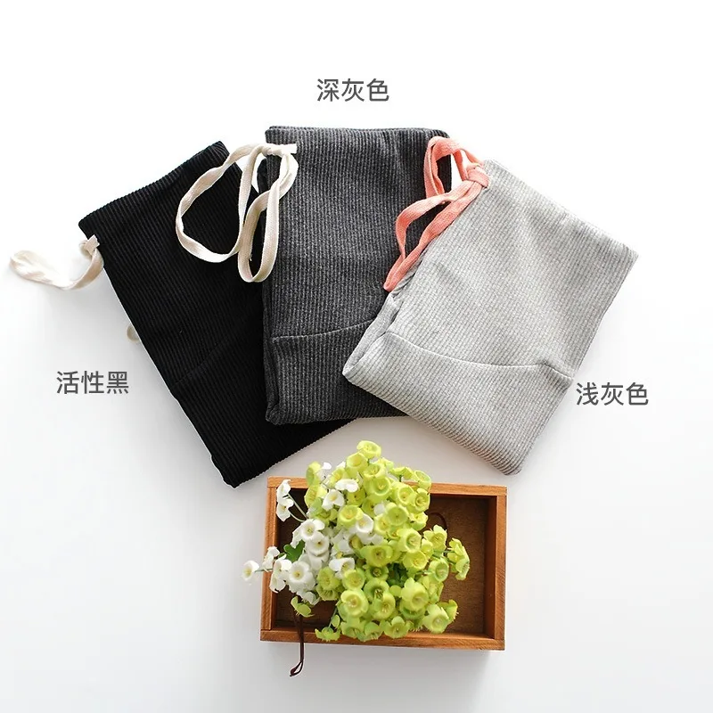 Хлопковые леггинсы для беременных женщин с регулируемой талией Одежда штаны ropa