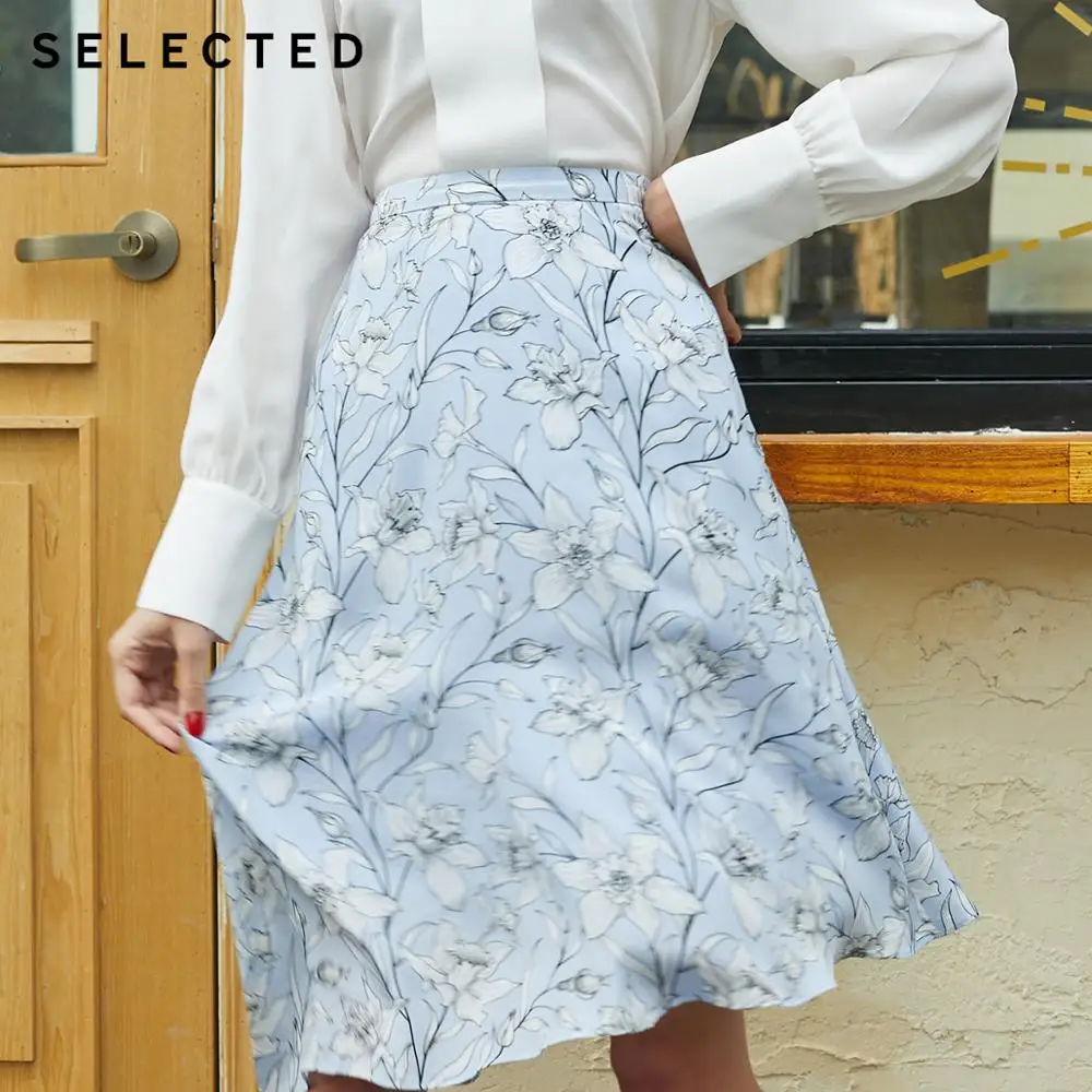 

SELECTED Print Pattern High-rise A-lined Mid-length Skirt S|41924C504