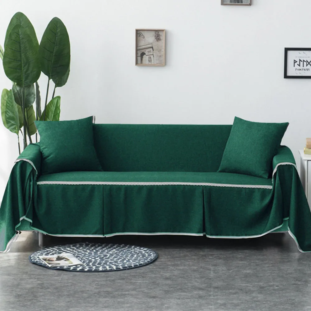 1 шт. однотонный тканевый чехол для дивана универсальный полноразмерный от пыли