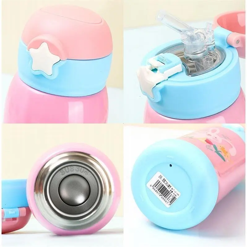 Вакуумная соломенная бутылка из нержавеющей стали 500 мл термосы для воды сумка