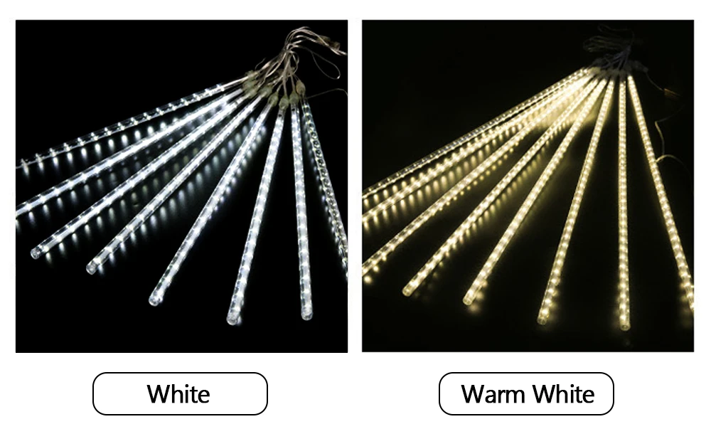 

Holiday Lighting 30cm/50cm LED Meteor Shower Strip Lamp Outdoor Waterproof Fairy Lights For Garden Street Christmas Decoration