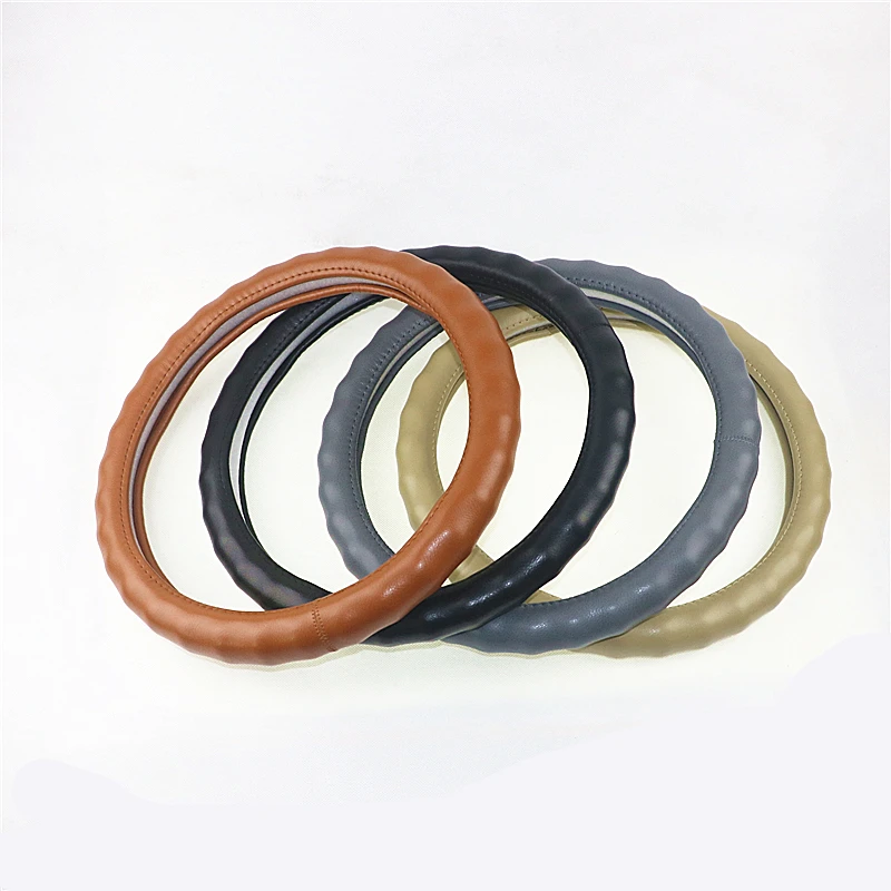 Free Shipping Hot 38CM Natural Odorless Lambskin Car Steering Wheel Cover Anti-Slip Automotive Accessories | Автомобили и