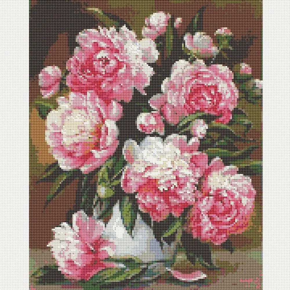 Алмазная живопись круглый 5D DIY набор вышивка розовый цветок 001 наборы
