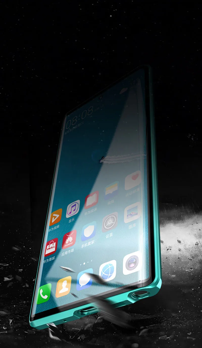 Магнитный двухсторонний чехол из закаленного стекла для samsung Galaxy Note 10 Pro Plus, чехол, противоударный жесткий защитный металлический бампер