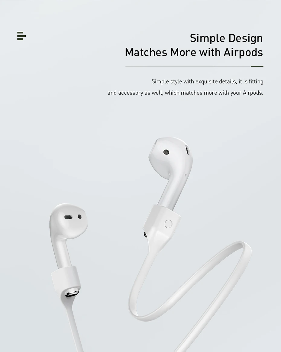 Baseus ремешок для наушников для Airpods анти-потеря ремень Магнитная веревка для AirPods 2 Bluetooth TWS наушники силиконовый шнур-кабель