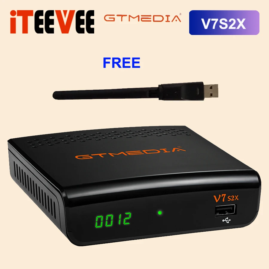 Новое поступление GTMEDIA V7S2X DVB S2 спутниковый ресивер с USB WIFI обновление от gtmedia v7s hd