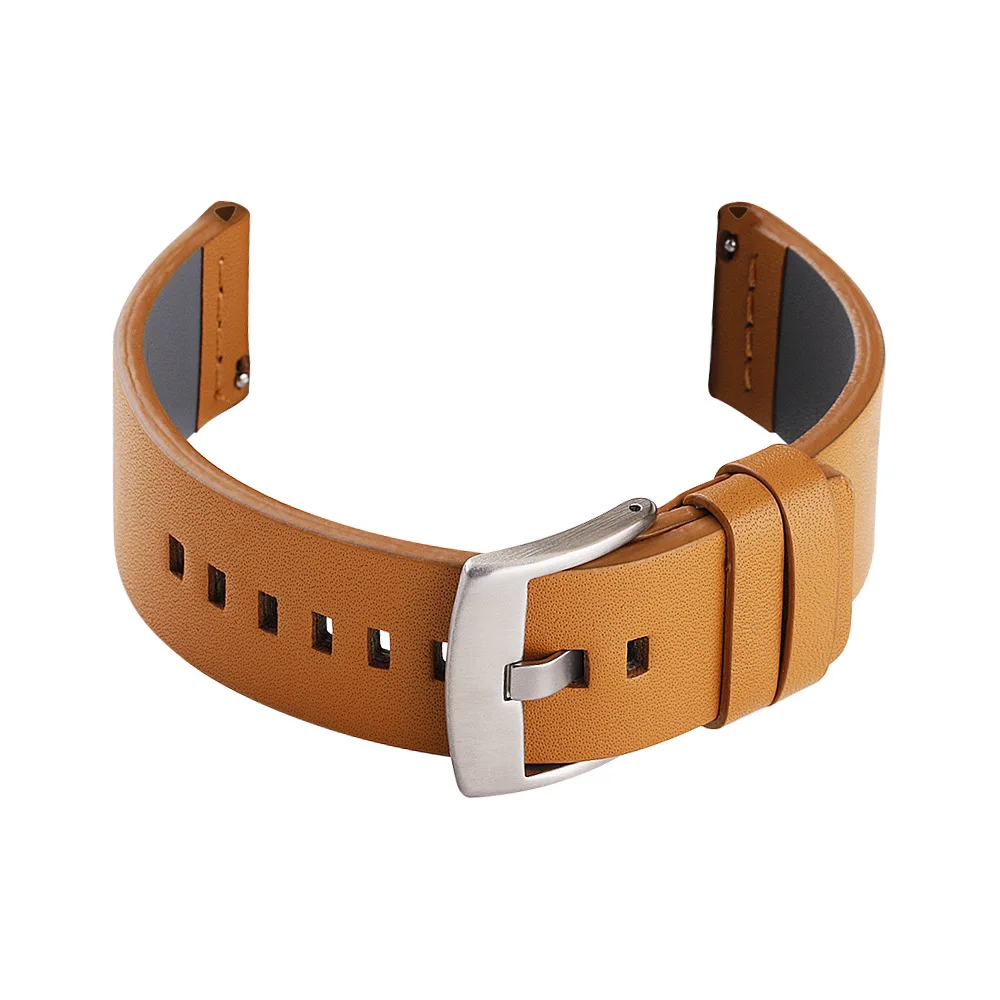 18 20 22 24mm Quick Release Genuine Leather Straps For Huawei Watch GT 3 Strap 42mm Amazfit GTS 2 Mini Amazfit Bip Watch Band