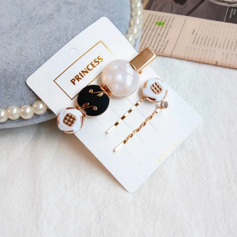 3 шт./компл. женская заколка для волос с жемчугом заколки модная кристаллами