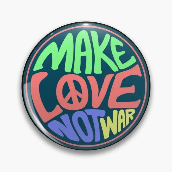 

Мягкая заколка на воротник с надписью «Make Love Not War»