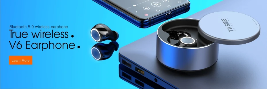 Votoon TWS настоящие беспроводные наушники Bluetooth V5.0, наушники, Спортивная гарнитура, наушники с управлением ии, 2500 мА/ч, светодиодный, умный внешний аккумулятор