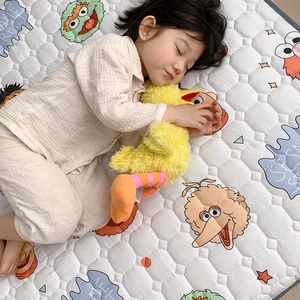 Cartoon Children Kids Bed Pad Mattress Quilted Mattress Pad Machine Washing Non-slip Bedspread 1pcs Single Queen King