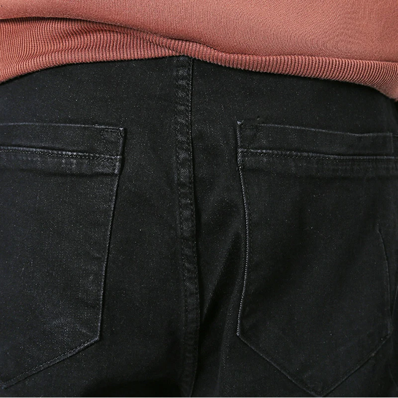 Новинка 2021 мужские зимние повседневные джинсы черные свободные джинсовые брюки