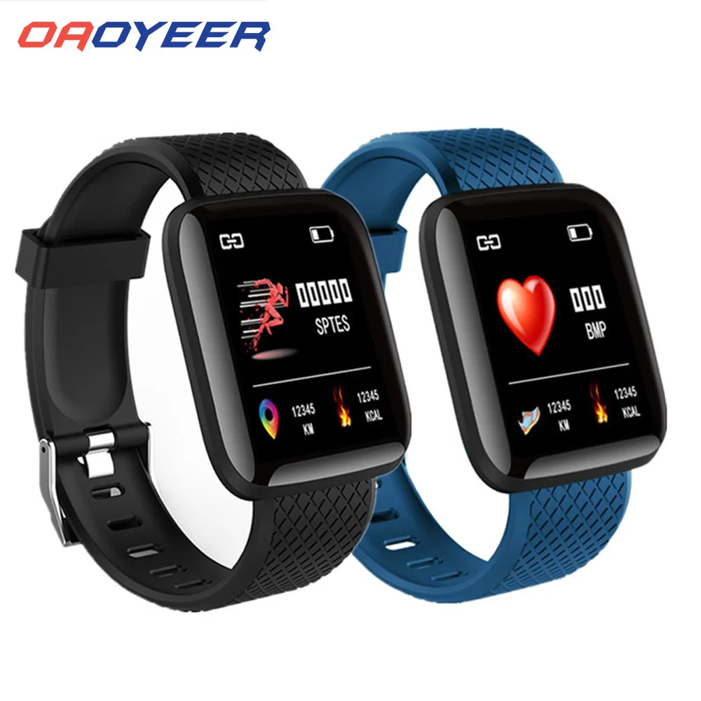 Смарт часы 116 Plus фитнес браслет артериальное давление пульсометр Android шагомер D13
