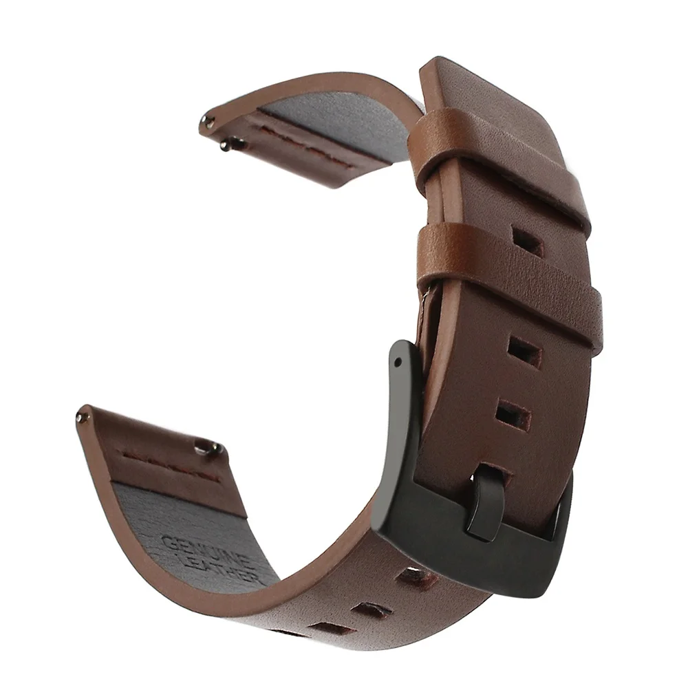 

Italian Oily Leather Watchband for Huawei Watch GT Quick Release Band Sports Strap Replacement Bracelet Wristband Black Brown