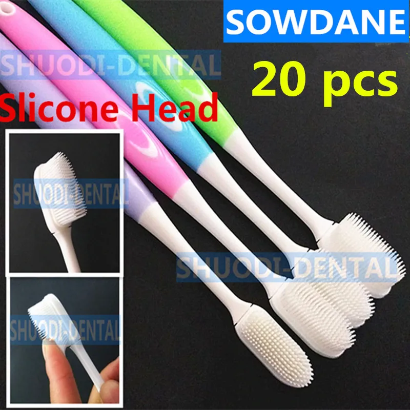 20 шт щетка для чистки зубов отбеливающая силиконовая головка гелевая зубная