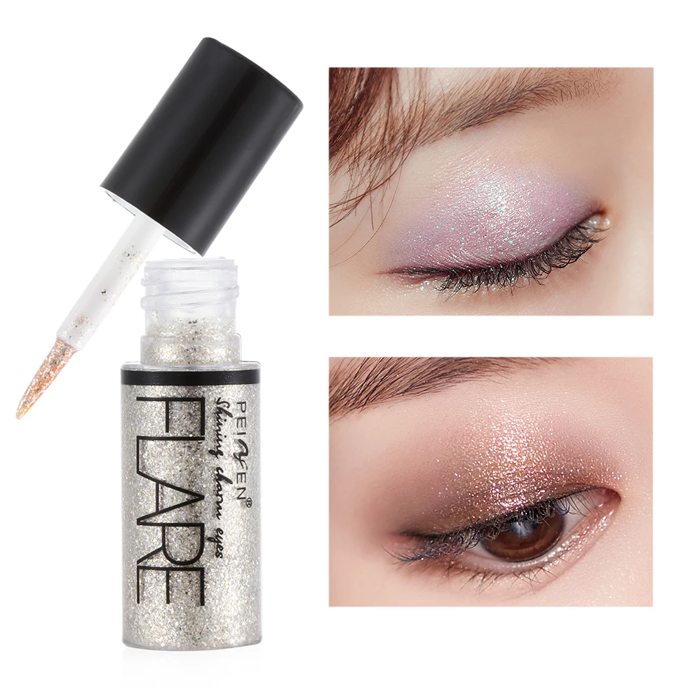 Fashion Shiny Waterproof Eyeshadow Metallic Glow Eye Liner Pen Glitter Long Lasting Liquid Eyeliner Women Beauty Makeup Tool | Красота и