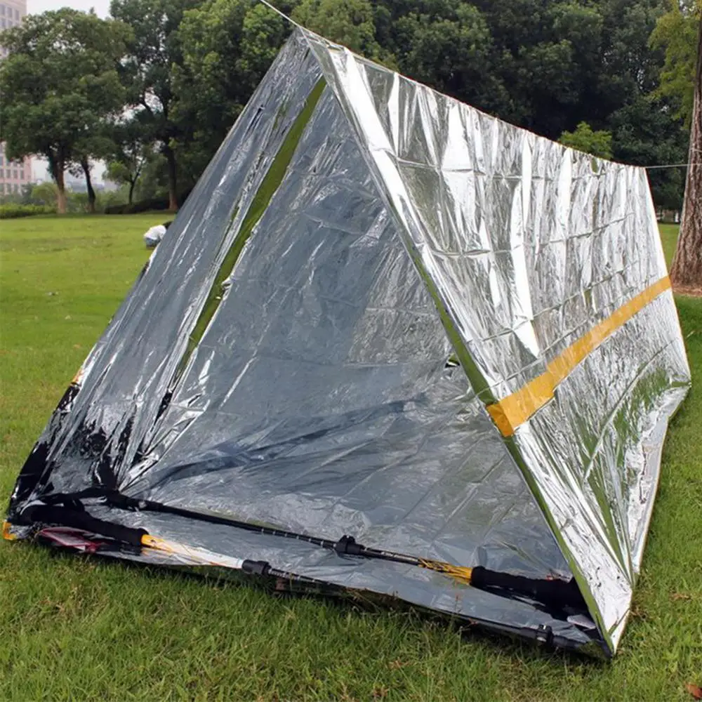 

Outdoor Emergency Tent Survival Sleeping Bag Emergency Waterproof Thermal Insulation Aluminum Film Rescue Blanket
